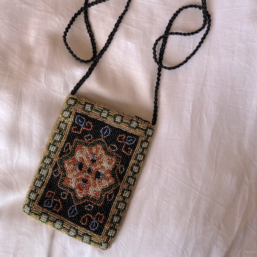 Vintage Beaded Crossbody Purse
